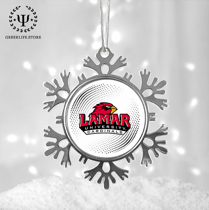 Lamar University Christmas Ornament - Snowflake Metal
