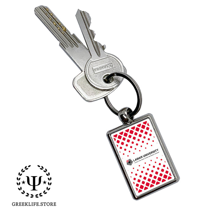 Lamar University Keychain Rectangular