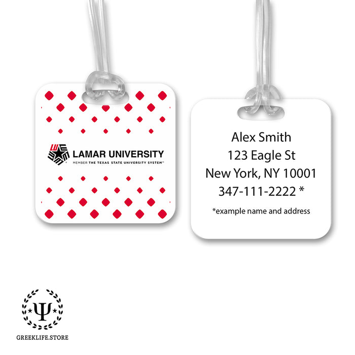 Lamar University Luggage Bag Tag (square)