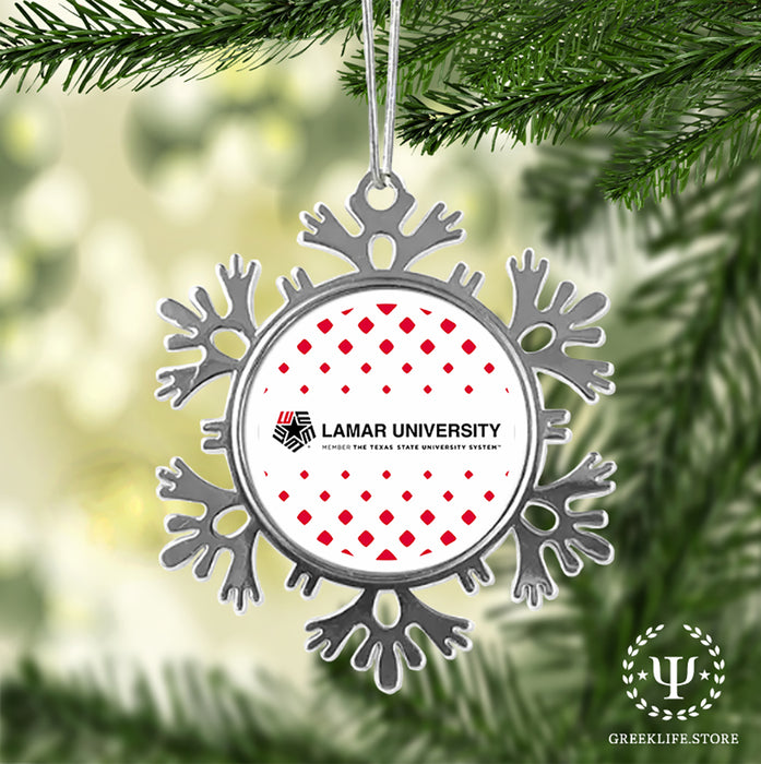 Lamar University Christmas Ornament - Snowflake Metal