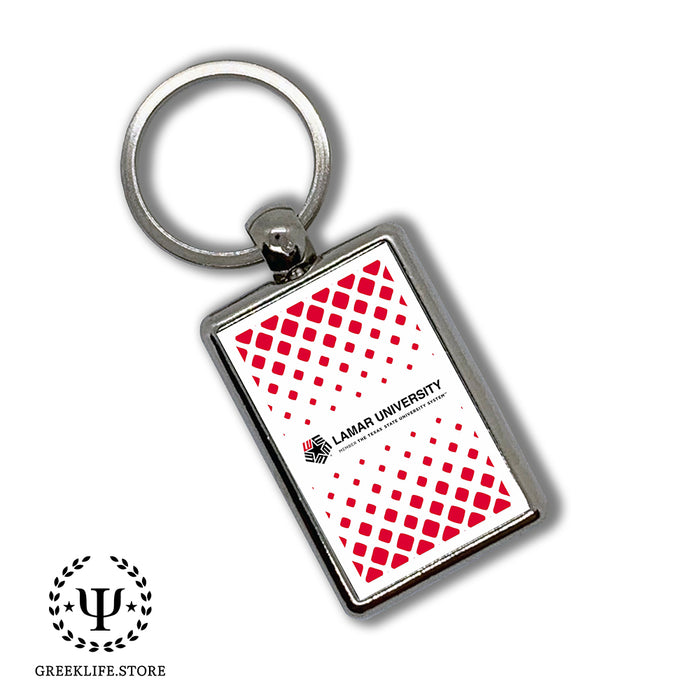 Lamar University Keychain Rectangular