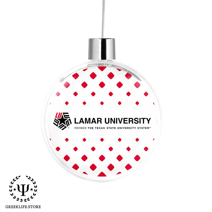 Lamar University Christmas Ornament Flat Round