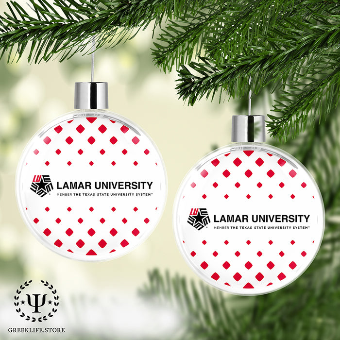 Lamar University Christmas Ornament Flat Round