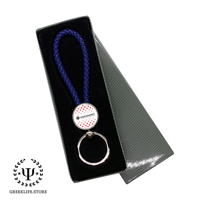 Lamar University Keychain round