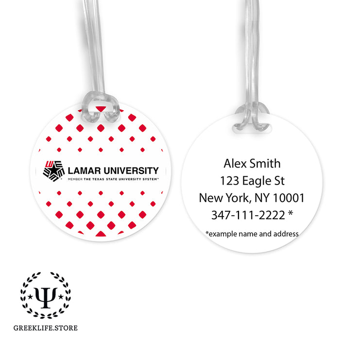 Lamar University Luggage Bag Tag (round)