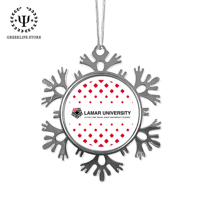 Lamar University Christmas Ornament - Snowflake Metal