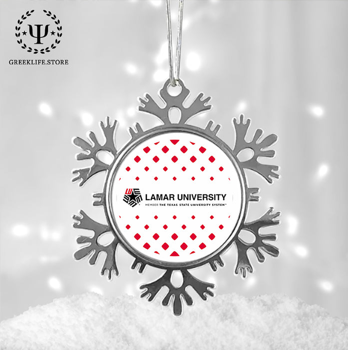 Lamar University Christmas Ornament - Snowflake Metal