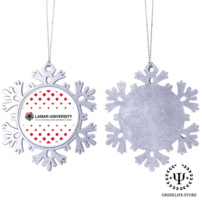 Lamar University Christmas Ornament - Snowflake Metal