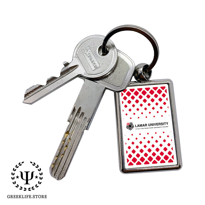 Lamar University Keychain Rectangular