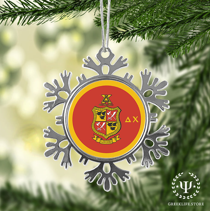 Delta Chi Christmas Ornament - Snowflake Metal