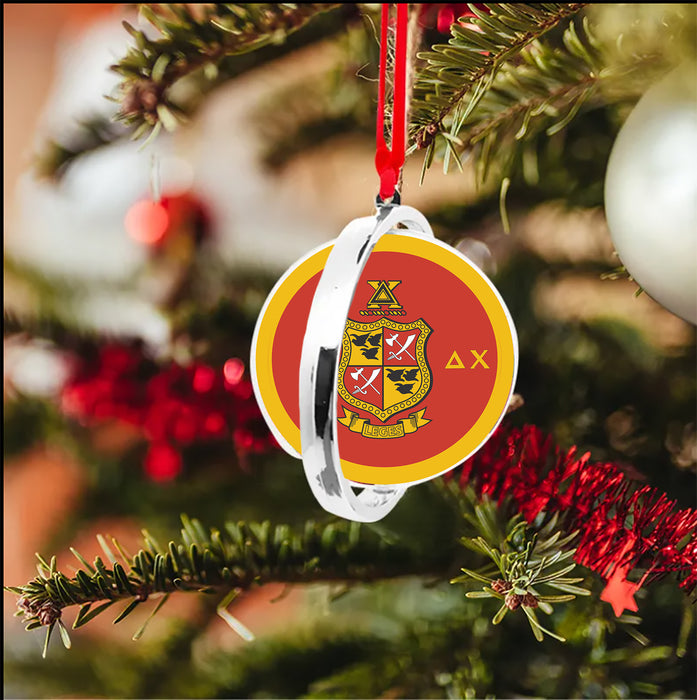 Delta Chi Christmas Reversible Flat Round Ornament