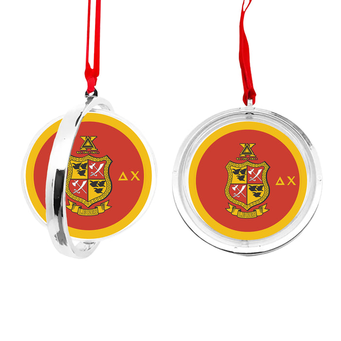 Delta Chi Christmas Reversible Flat Round Ornament