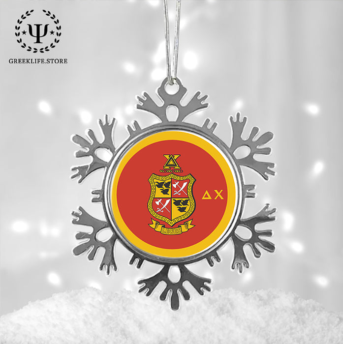 Delta Chi Christmas Ornament - Snowflake Metal