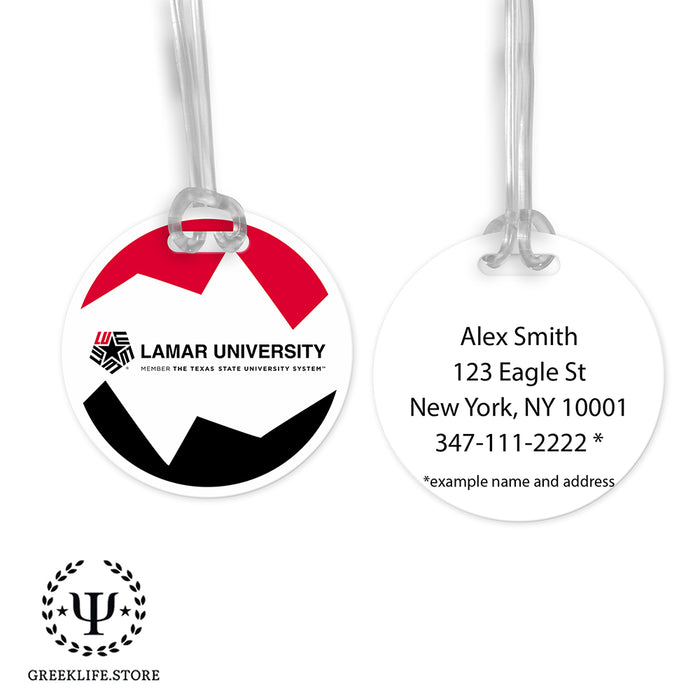 Lamar University Luggage Bag Tag (round)