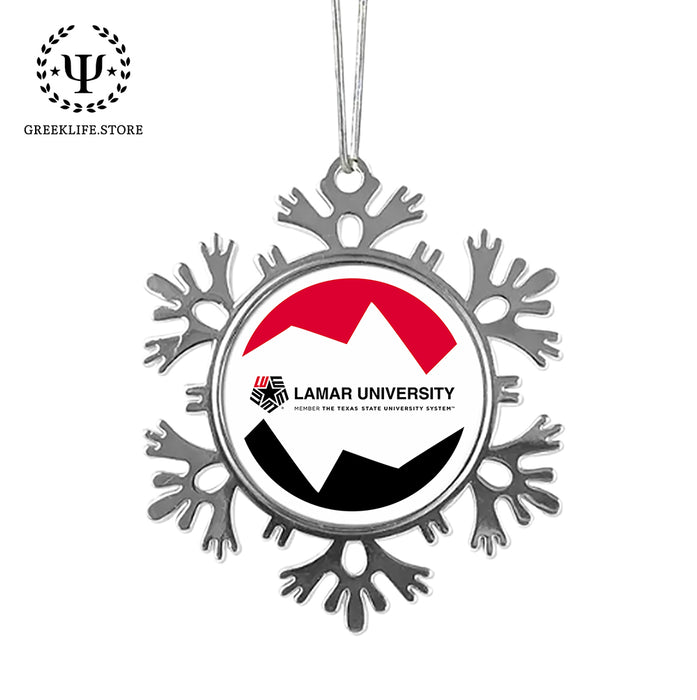 Lamar University Christmas Ornament - Snowflake Metal