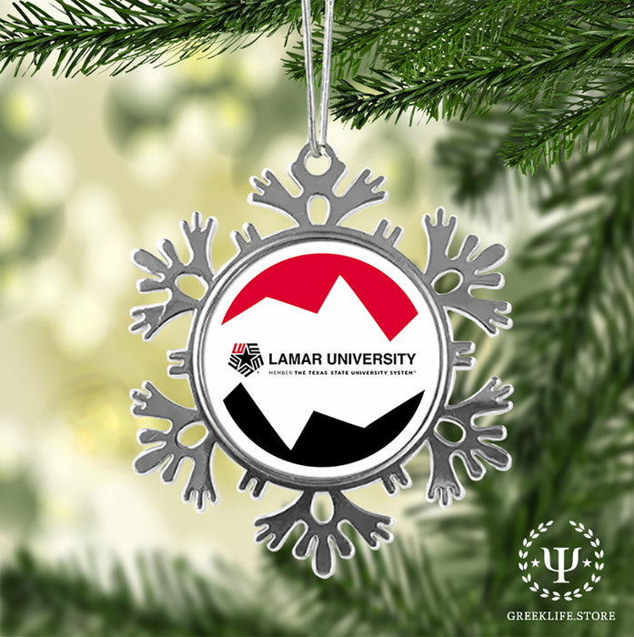 Lamar University Christmas Ornament - Snowflake Metal