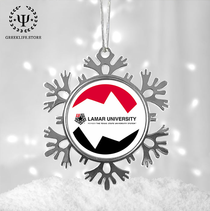 Lamar University Christmas Ornament - Snowflake Metal