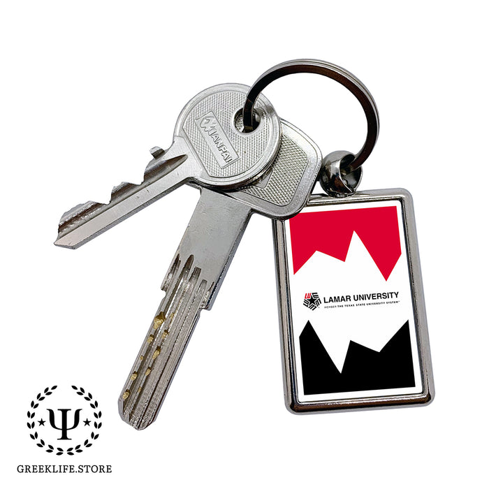 Lamar University Keychain Rectangular