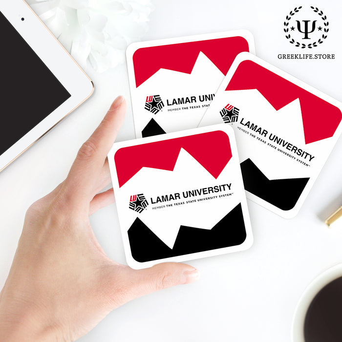 Lamar University Beverage Coasters Square (Set of 4)