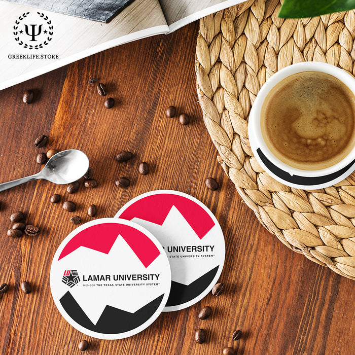 Lamar University Beverage coaster round (Set of 4)