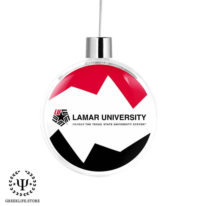 Lamar University Christmas Ornament Flat Round