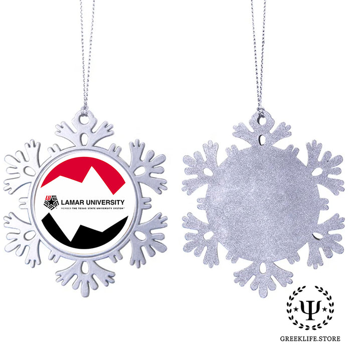 Lamar University Christmas Ornament - Snowflake Metal