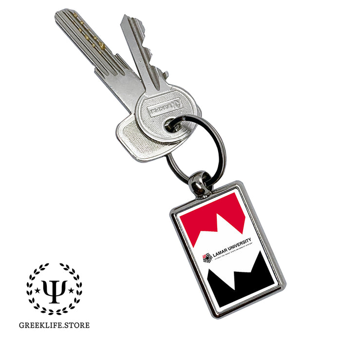 Lamar University Keychain Rectangular
