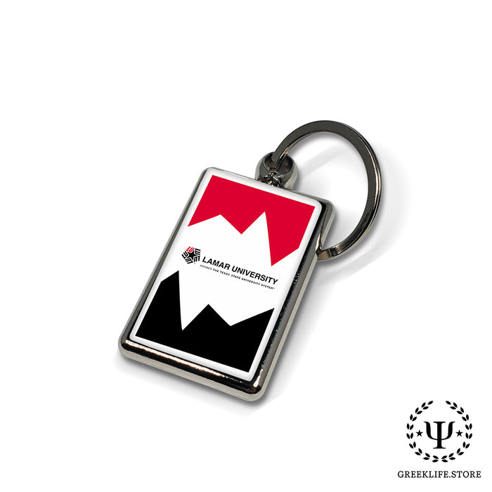 Lamar University Keychain Rectangular