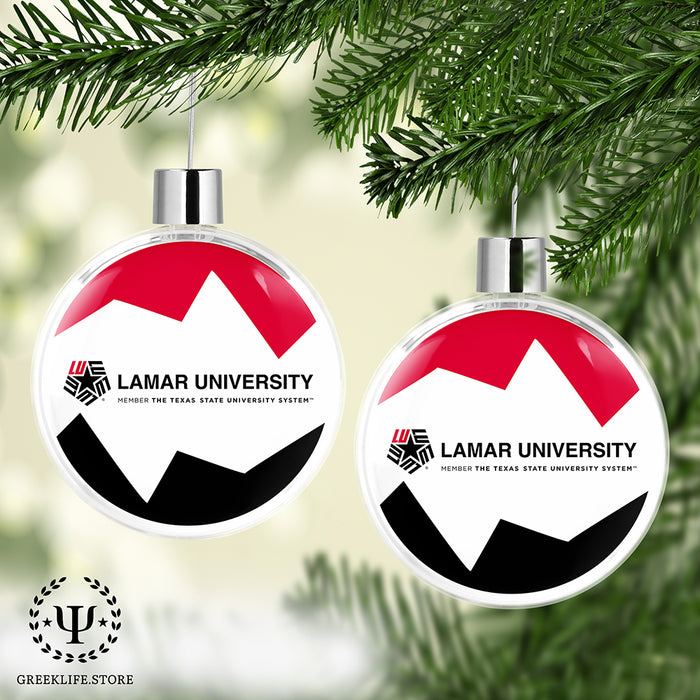 Lamar University Christmas Ornament Flat Round