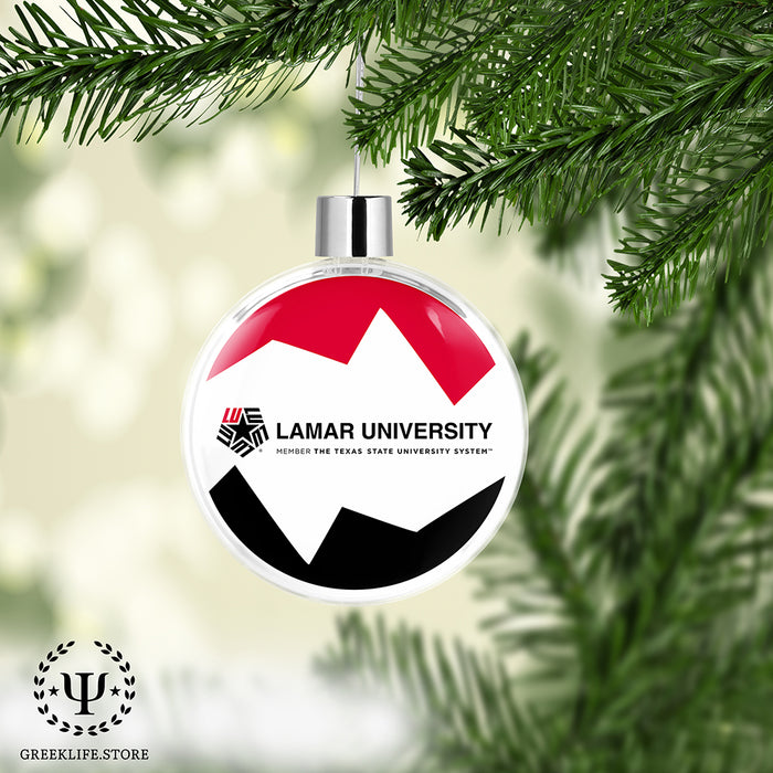 Lamar University Christmas Ornament Flat Round