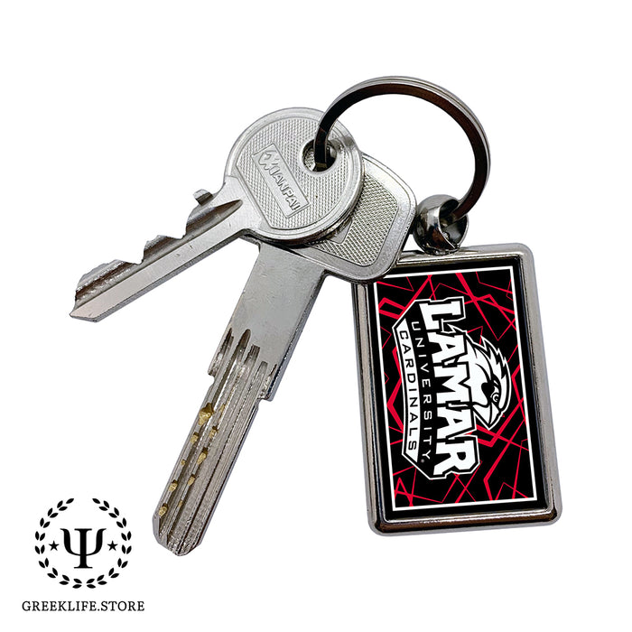 Lamar University Keychain Rectangular