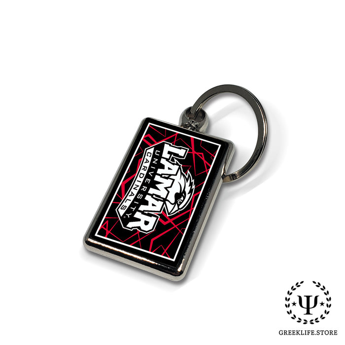 Lamar University Keychain Rectangular