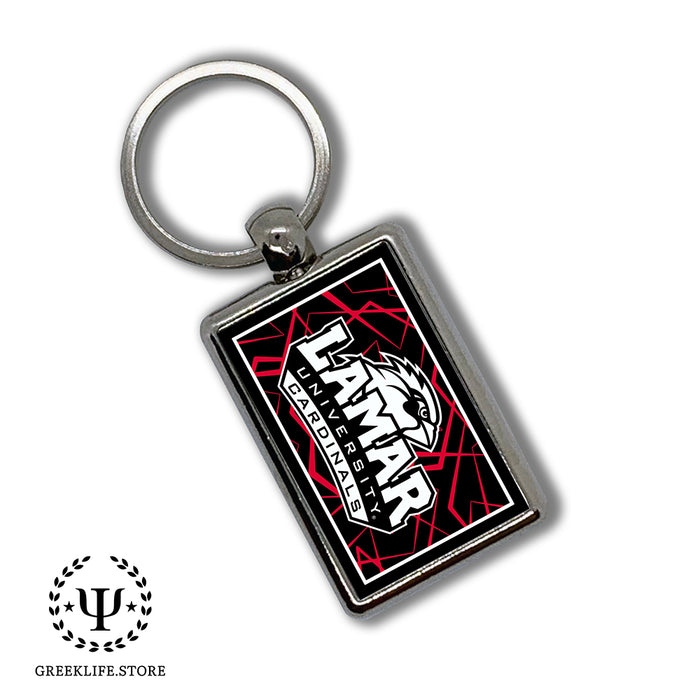 Lamar University Keychain Rectangular