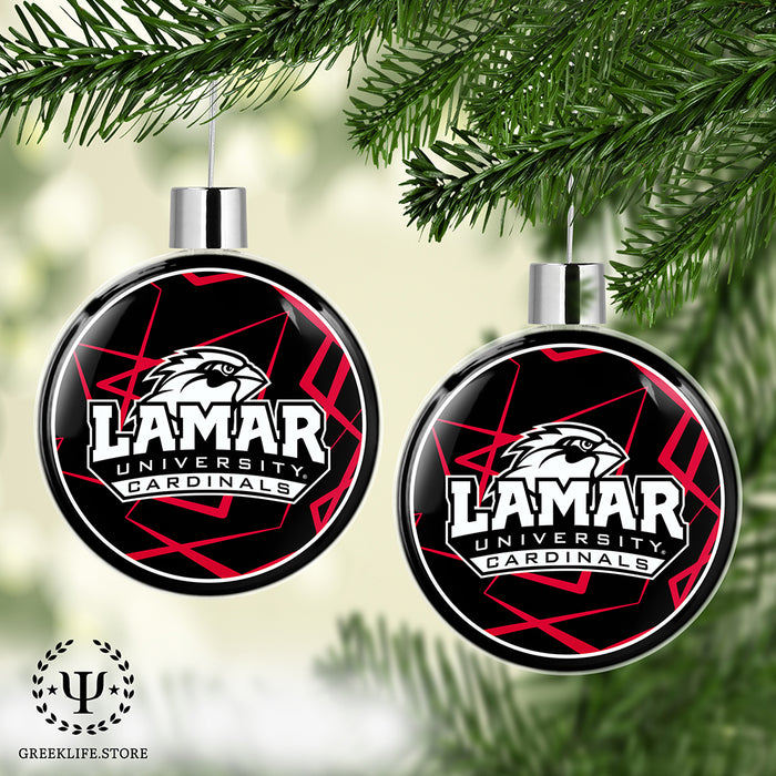 Lamar University Christmas Ornament Flat Round