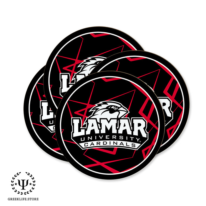Lamar University Beverage coaster round (Set of 4)