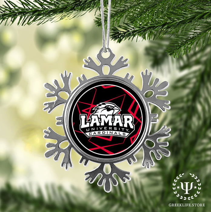 Lamar University Christmas Ornament - Snowflake Metal