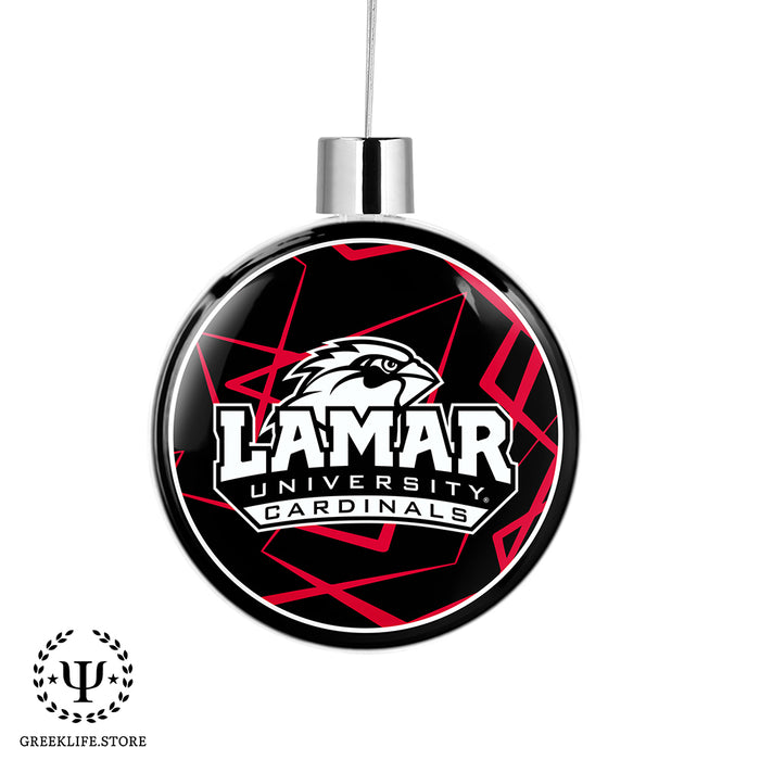 Lamar University Christmas Ornament Flat Round