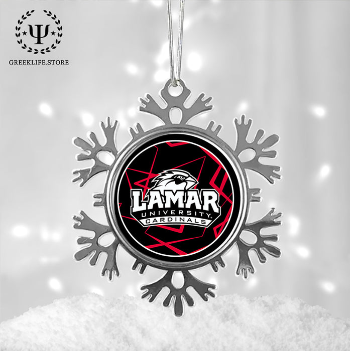 Lamar University Christmas Ornament - Snowflake Metal