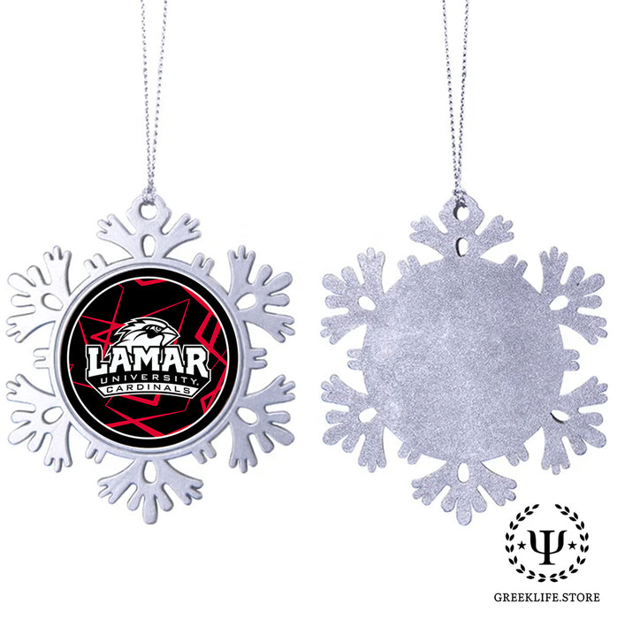 Lamar University Christmas Ornament - Snowflake Metal