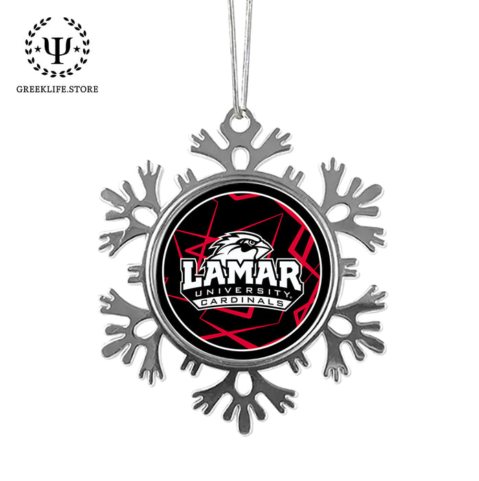 Lamar University Christmas Ornament - Snowflake Metal