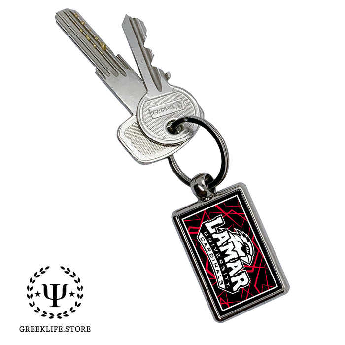Lamar University Keychain Rectangular