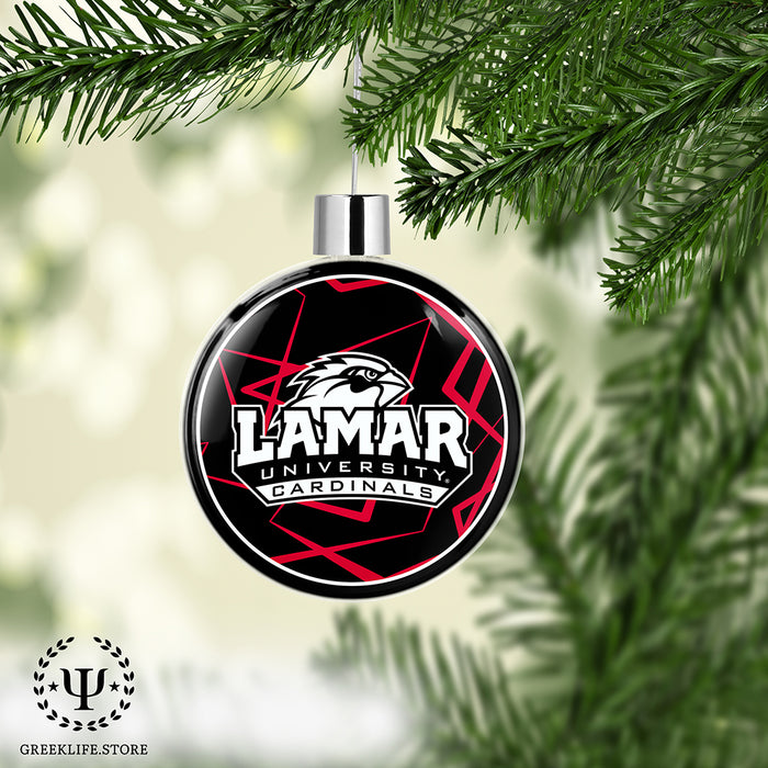 Lamar University Christmas Ornament Flat Round