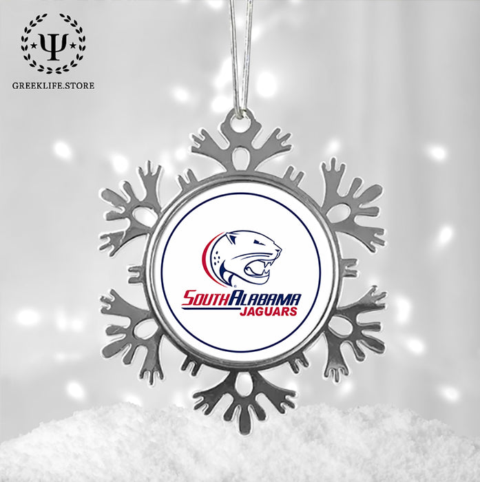 University of South Alabama Christmas Ornament - Snowflake Metal