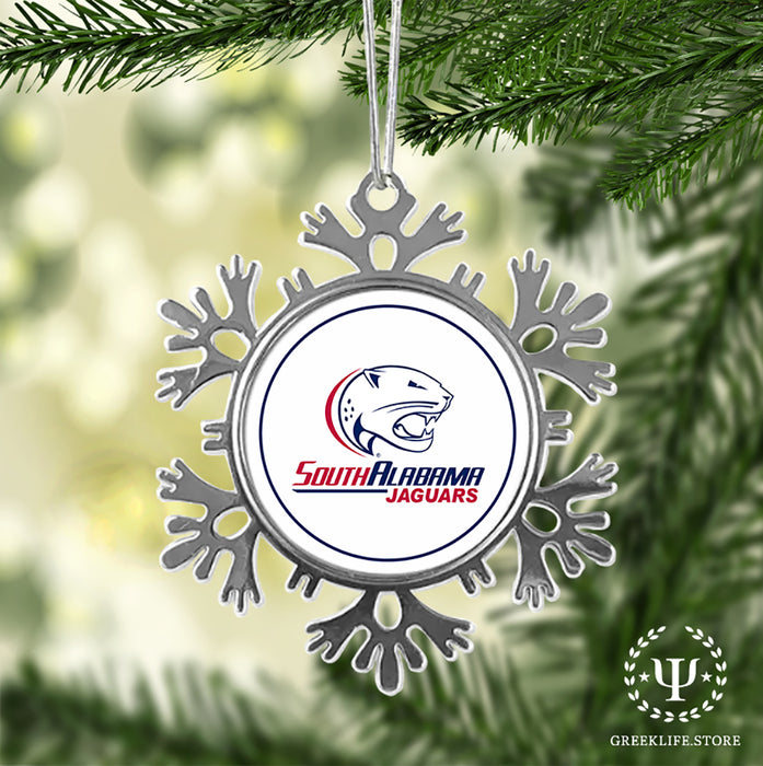 University of South Alabama Christmas Ornament - Snowflake Metal
