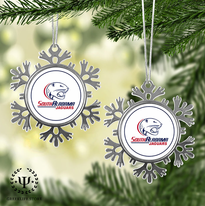 University of South Alabama Christmas Ornament - Snowflake Metal