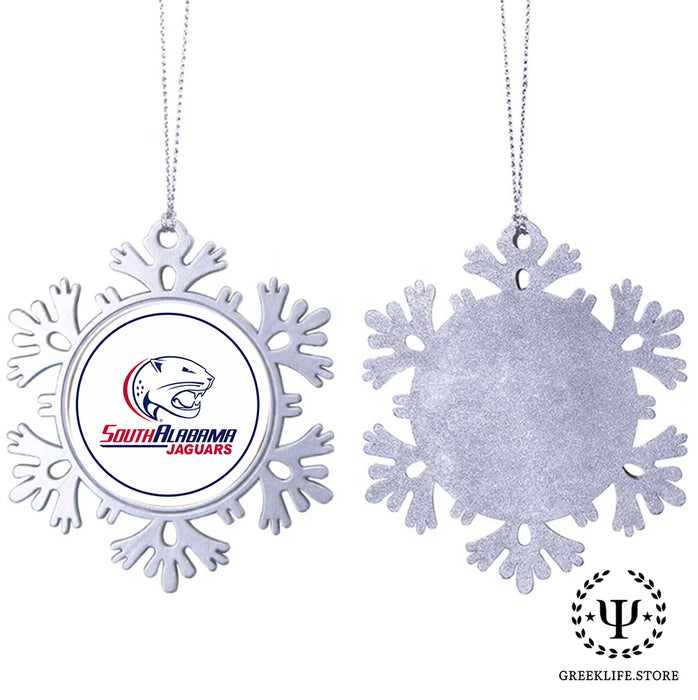 University of South Alabama Christmas Ornament - Snowflake Metal