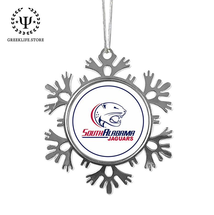 University of South Alabama Christmas Ornament - Snowflake Metal