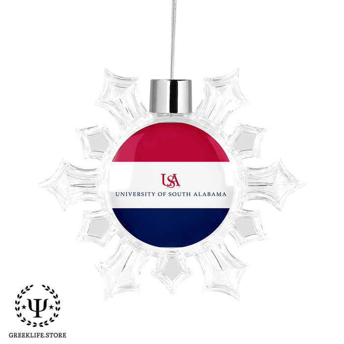 University of South Alabama Christmas Ornament - Snowflake