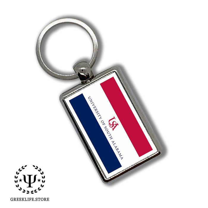 University of South Alabama Keychain Rectangular