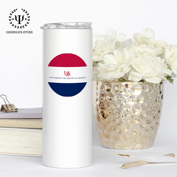 University of South Alabama Stainless Steel Skinny Tumbler 20 OZ